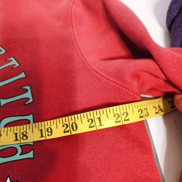 Disney Stitch XL Sweatshirt Rainbow Sunset Graphic & Floral Design Pink - Picture 5 of 6